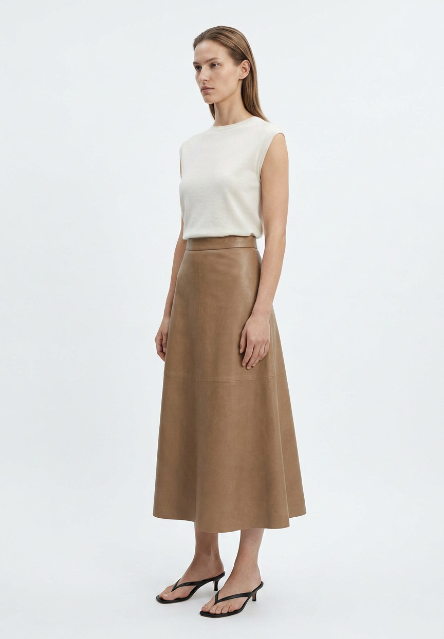 Valentino Leather Skirt