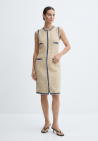 Chanel Tweed Dress With Blue Trim