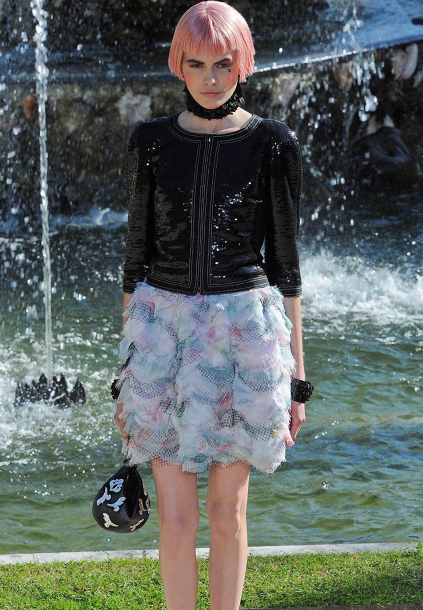 Chanel Cropped Jacket With Sequins