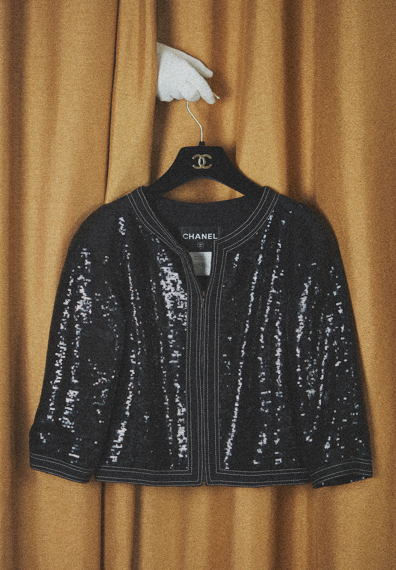 Chanel Cropped Jacket With Sequins