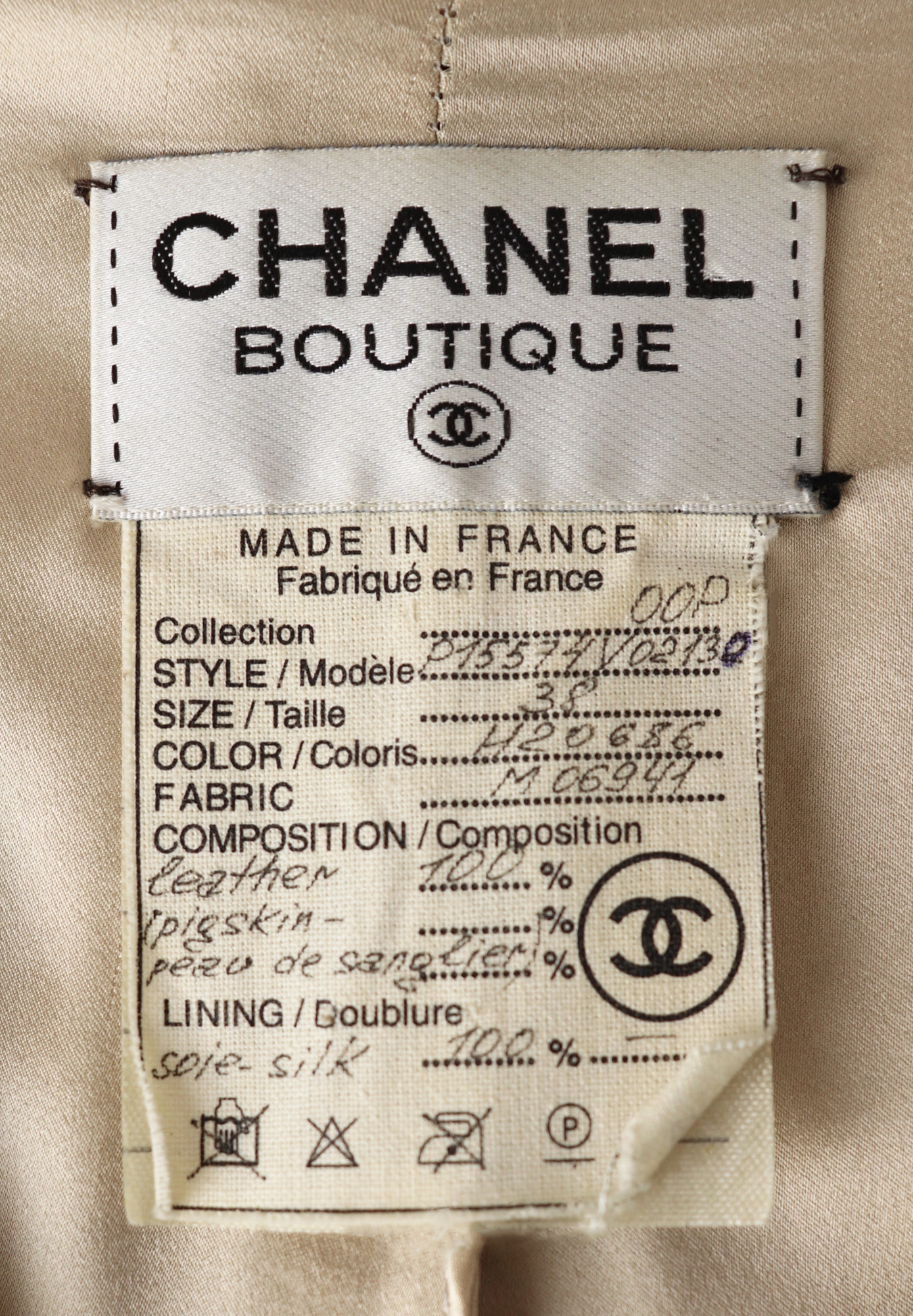 Chanel Leather Trousers With Reptile Print