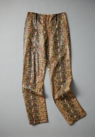 Chanel Leather Trousers With Reptile Print