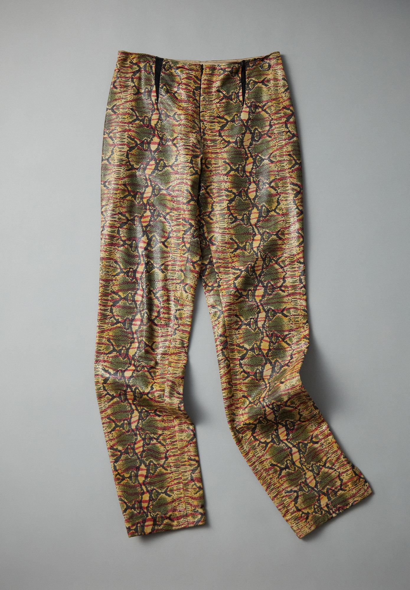 Chanel Leather Trousers With Reptile Print