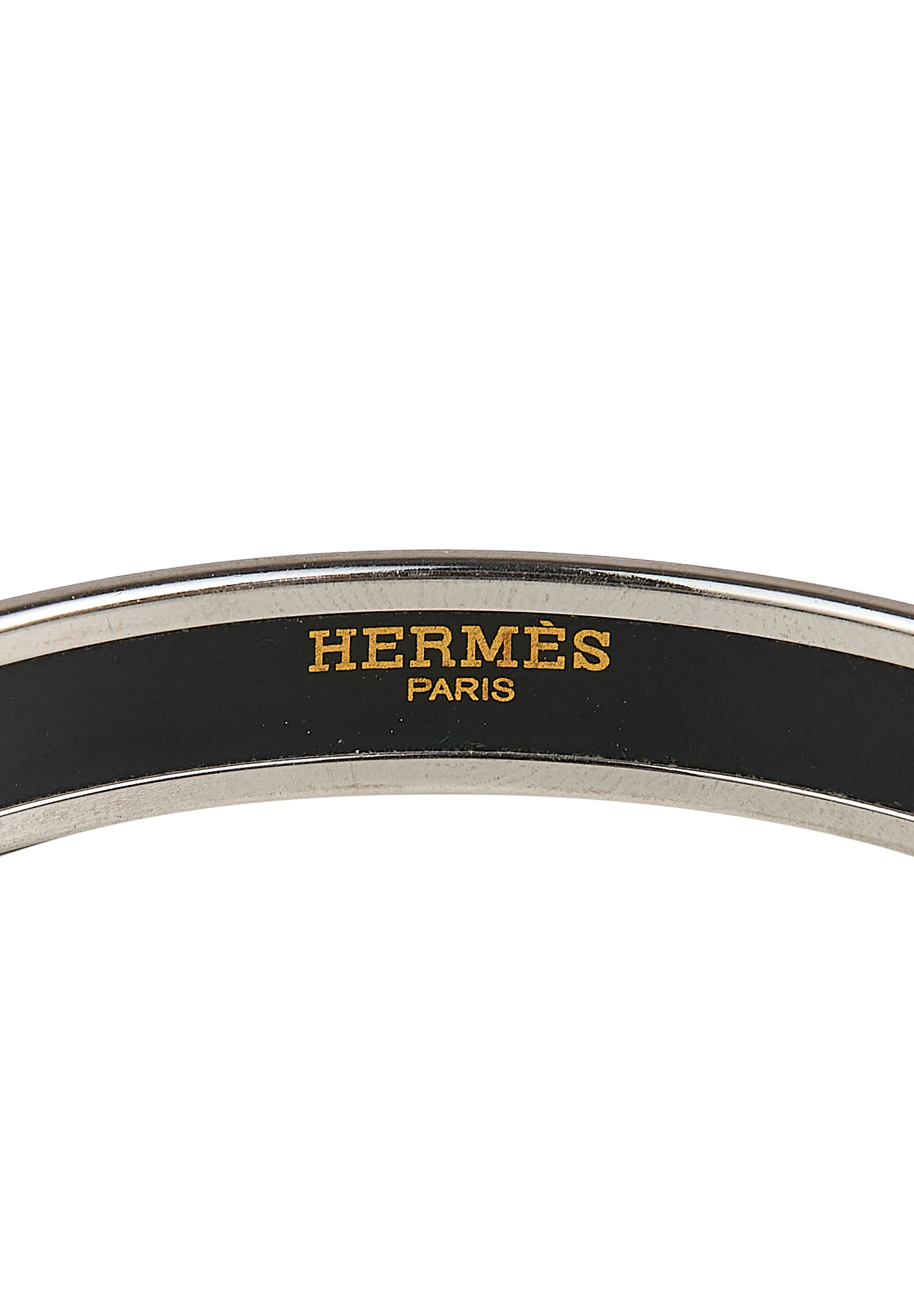 Hermès Calèche White Enamel Bracelet