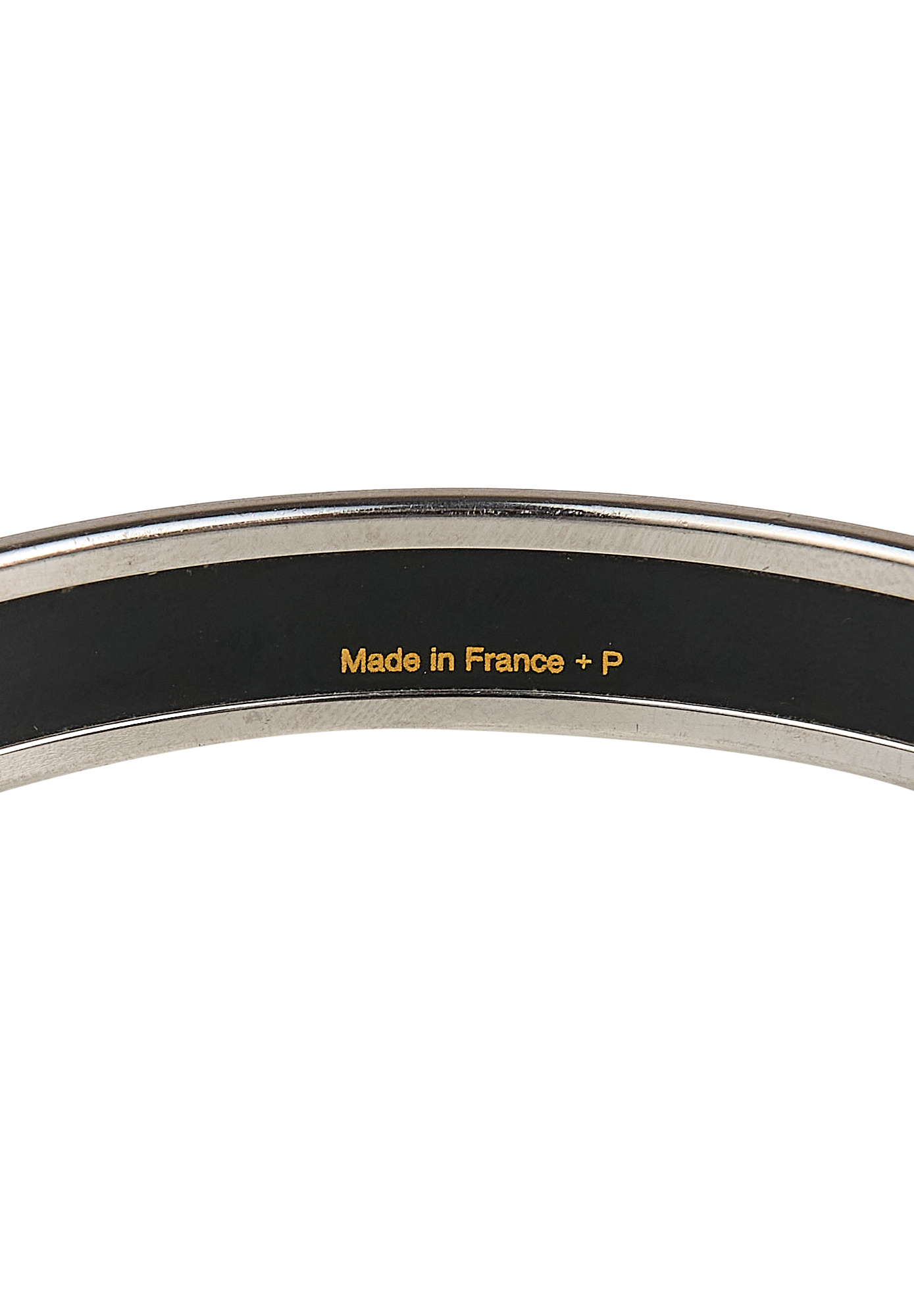Hermès Calèche White Enamel Bracelet
