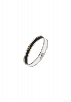 Hermès Calèche White Enamel Bracelet