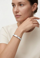 Hermès Calèche White Enamel Bracelet