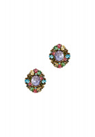 Hollycraft Vintage Crystals Clip-On Earrings