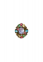 Hollycraft Vintage Crystals Clip-On Earrings