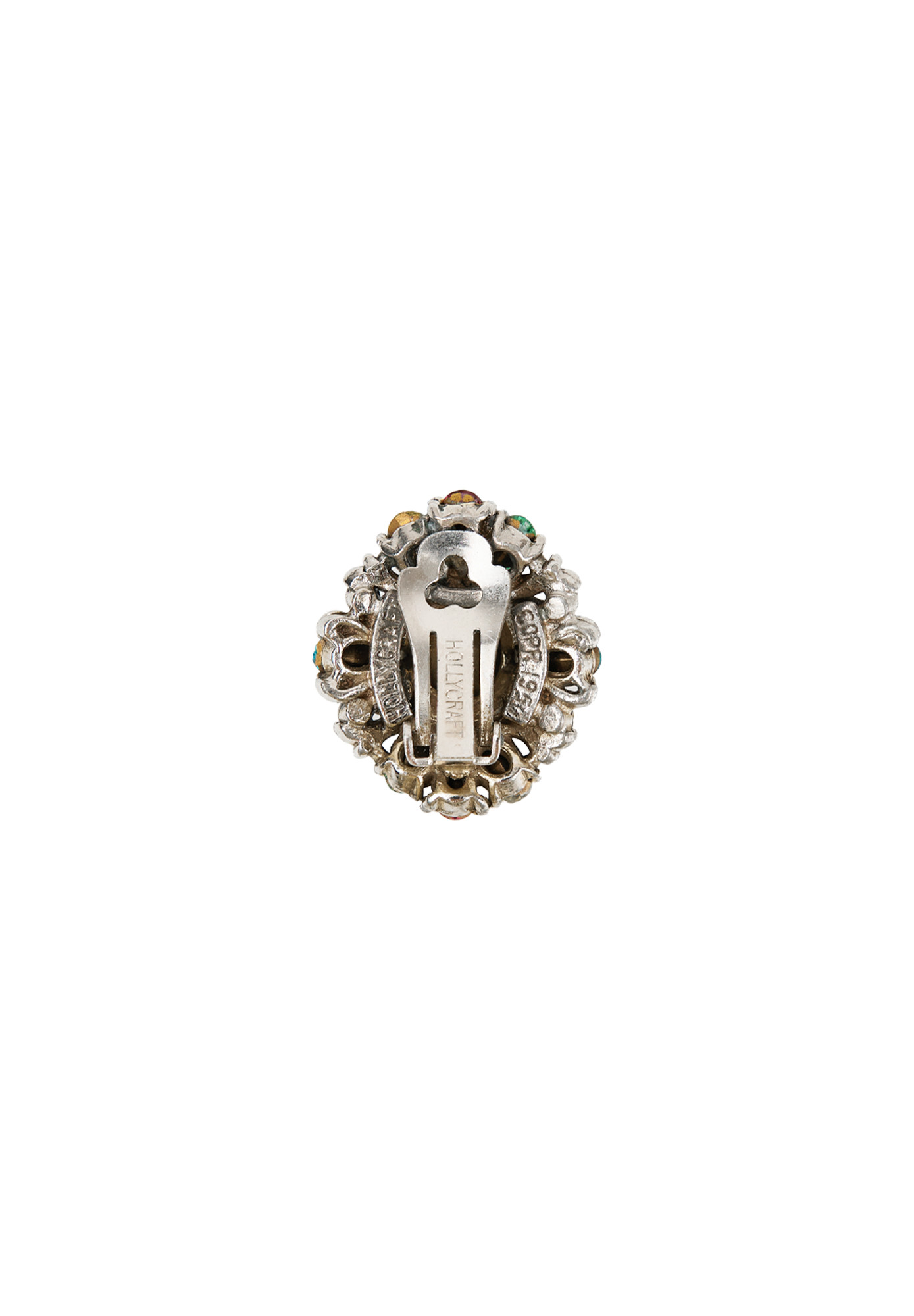 Hollycraft Vintage Crystals Clip-On Earrings