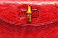 Gucci Bamboo Reptile Handbag