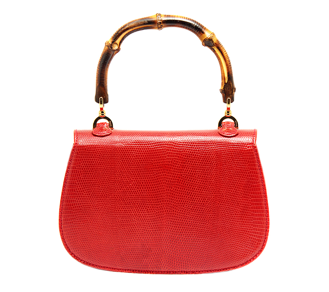Gucci Bamboo Reptile Handbag