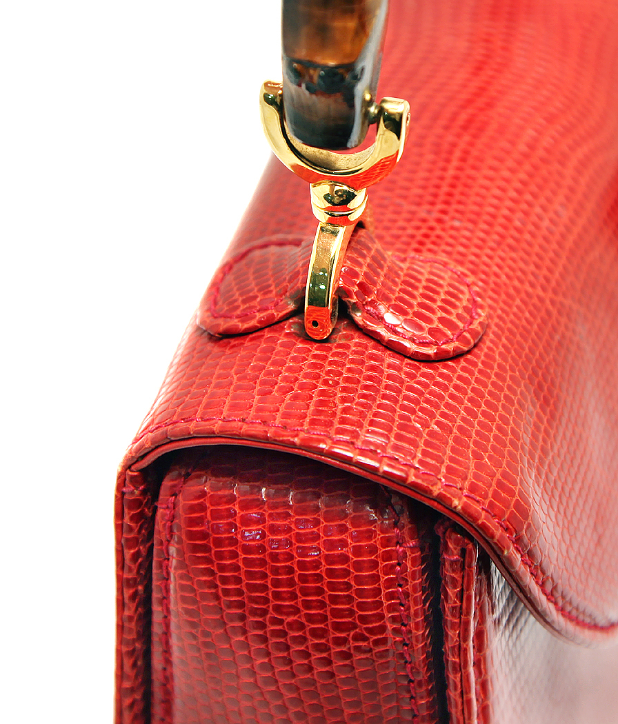 Gucci Bamboo Reptile Handbag
