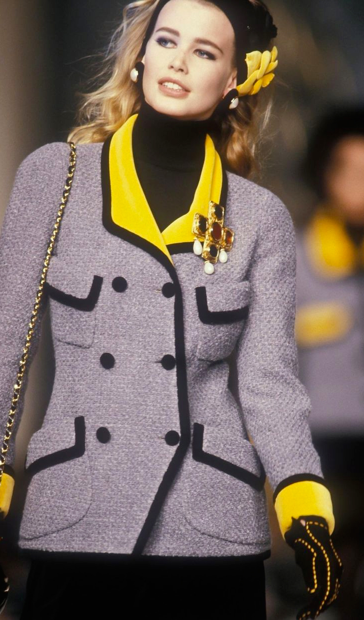 Chanel Gray Trimmed Jacket