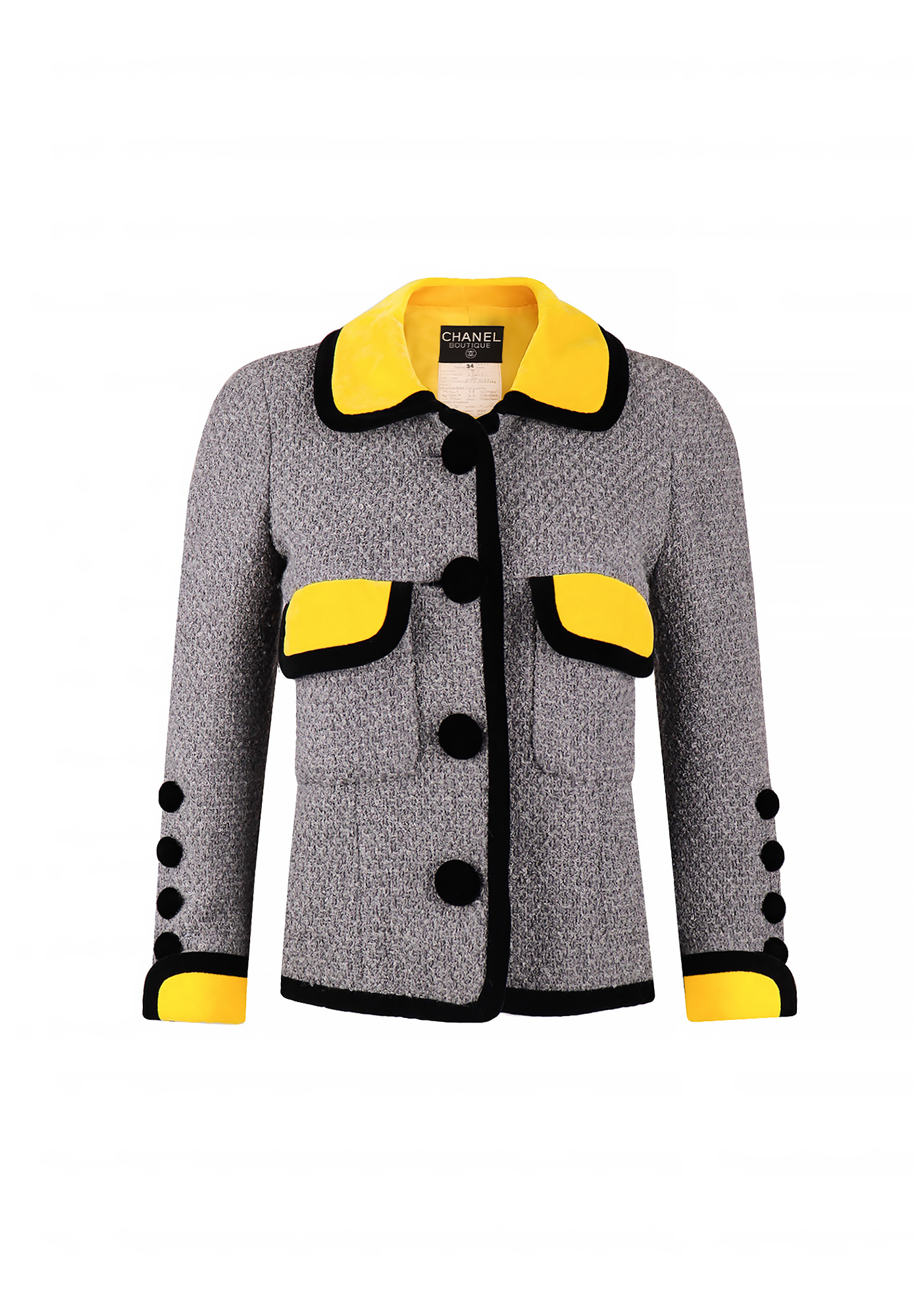 Chanel Gray Trimmed Jacket