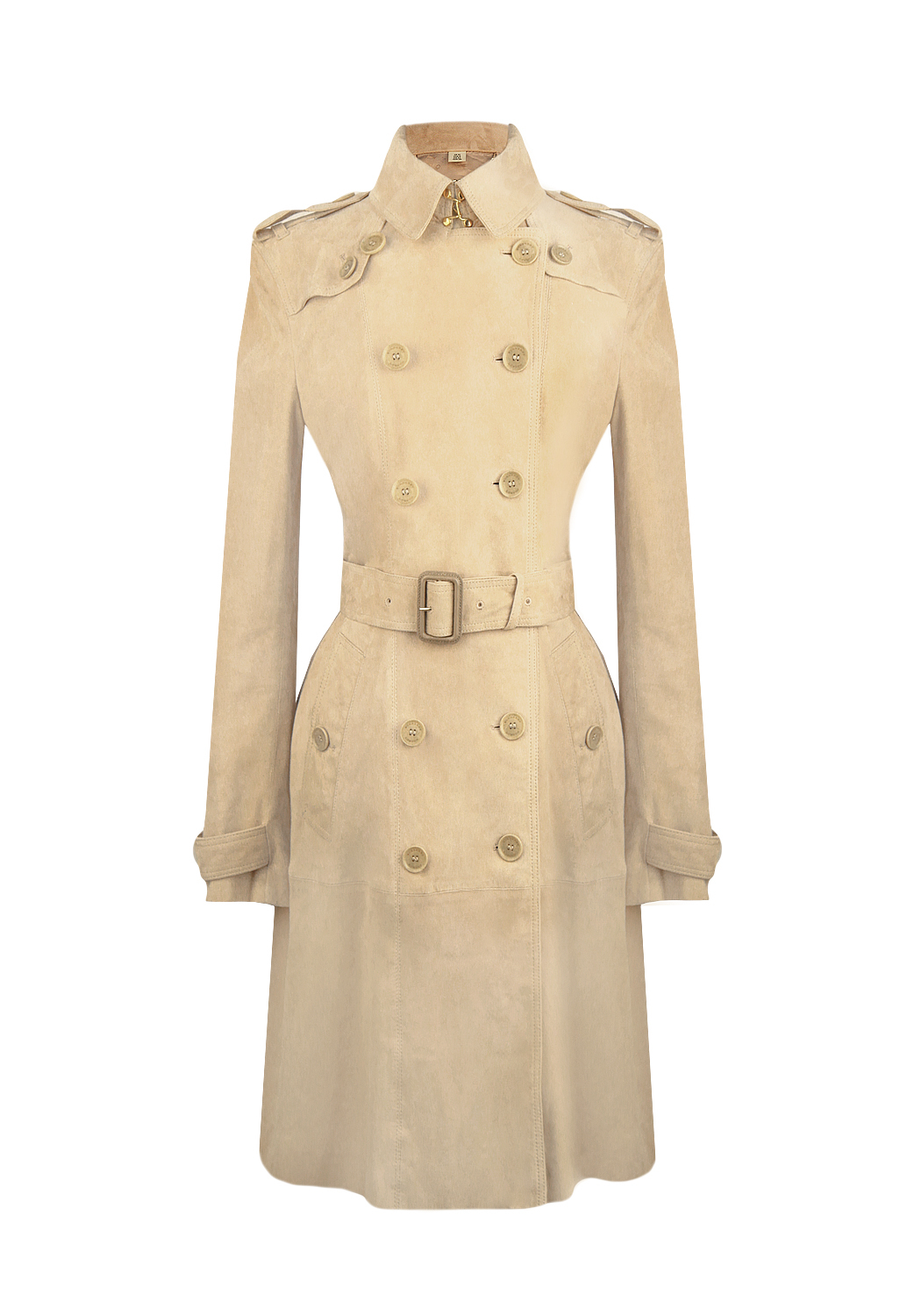 Burberry Beige Suede Trench
