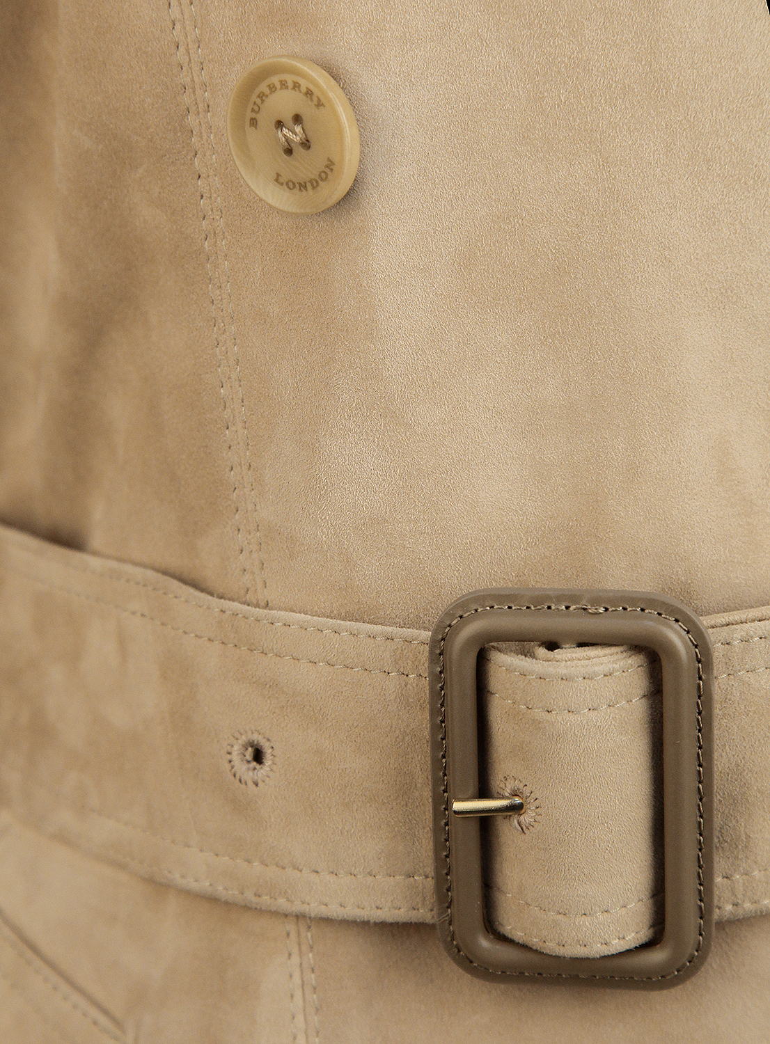 Burberry Beige Suede Trench