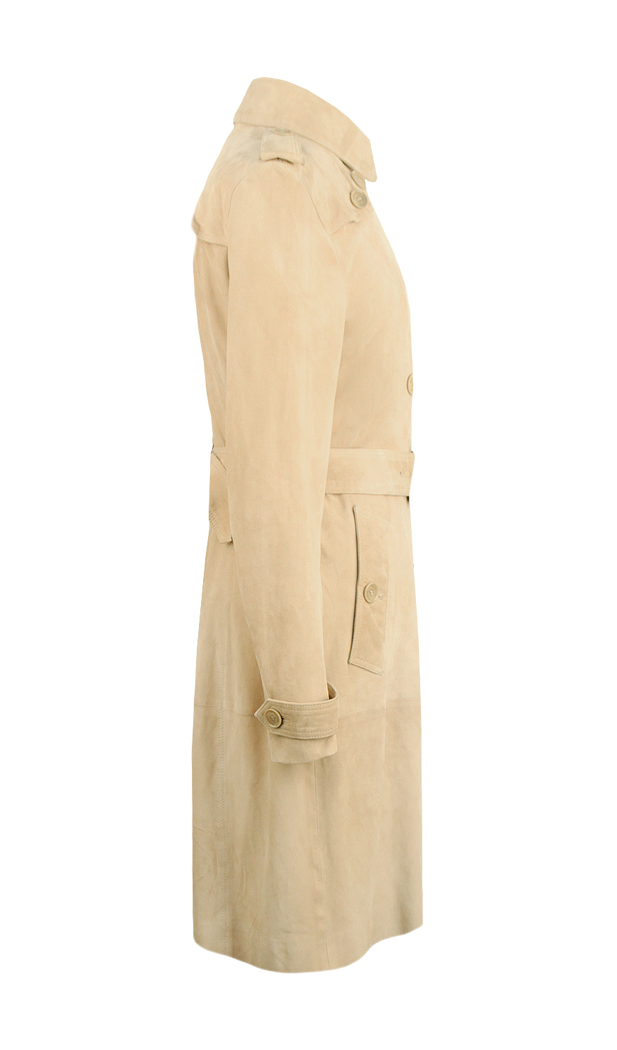 Burberry Beige Suede Trench