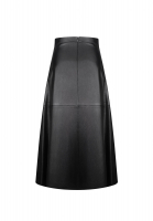 Valentino Black Leather Skirt