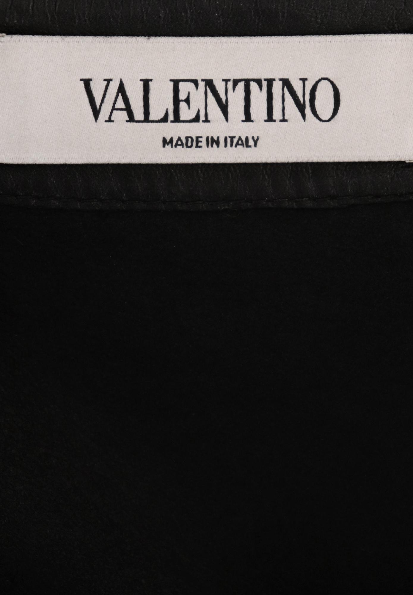 Valentino Black Leather Skirt