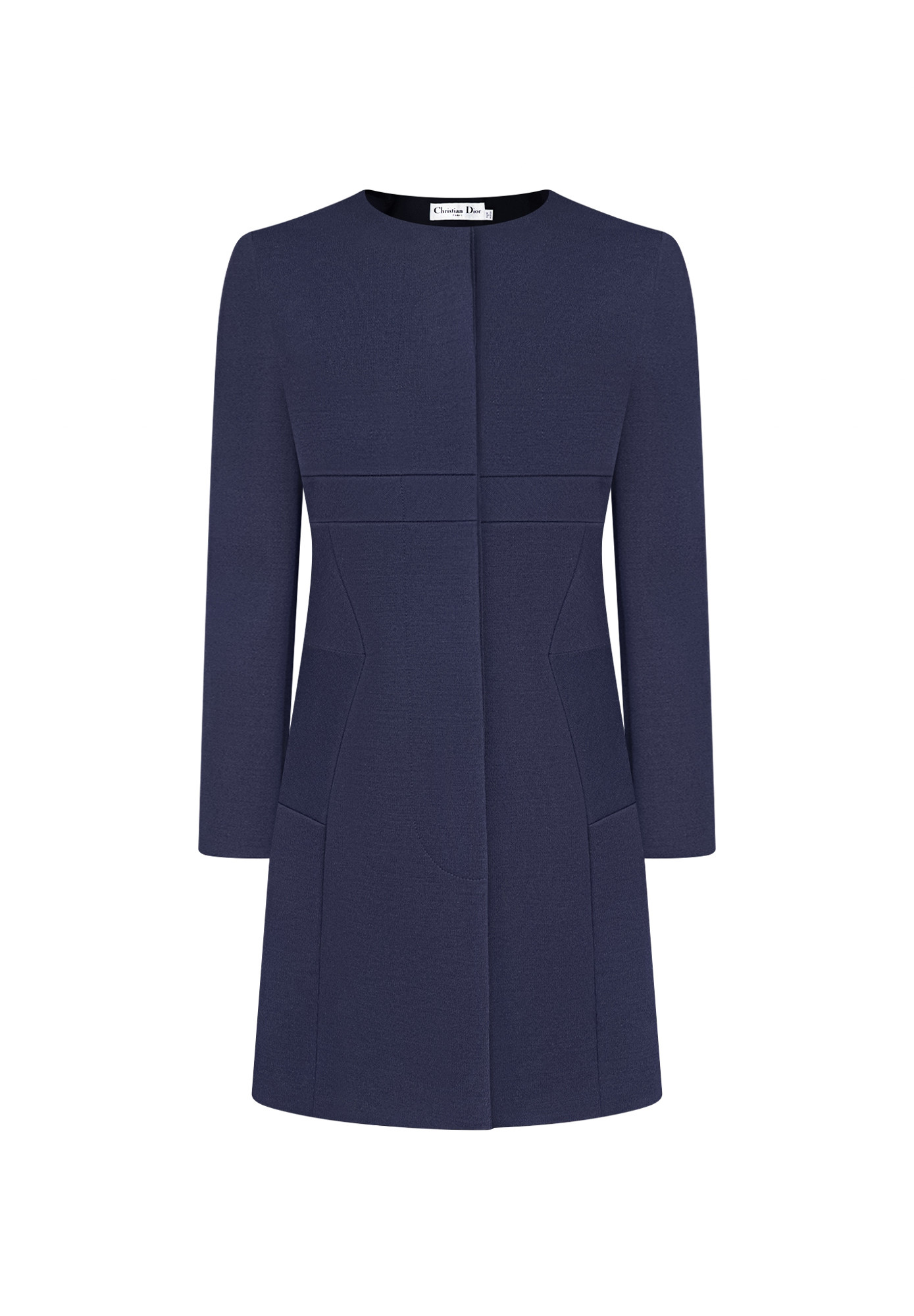 Christian Dior Navy Blue Wool Dress