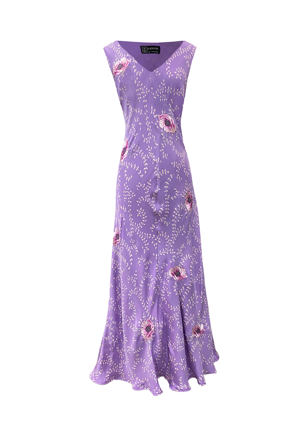 Lanvin Violet Flowers Dress