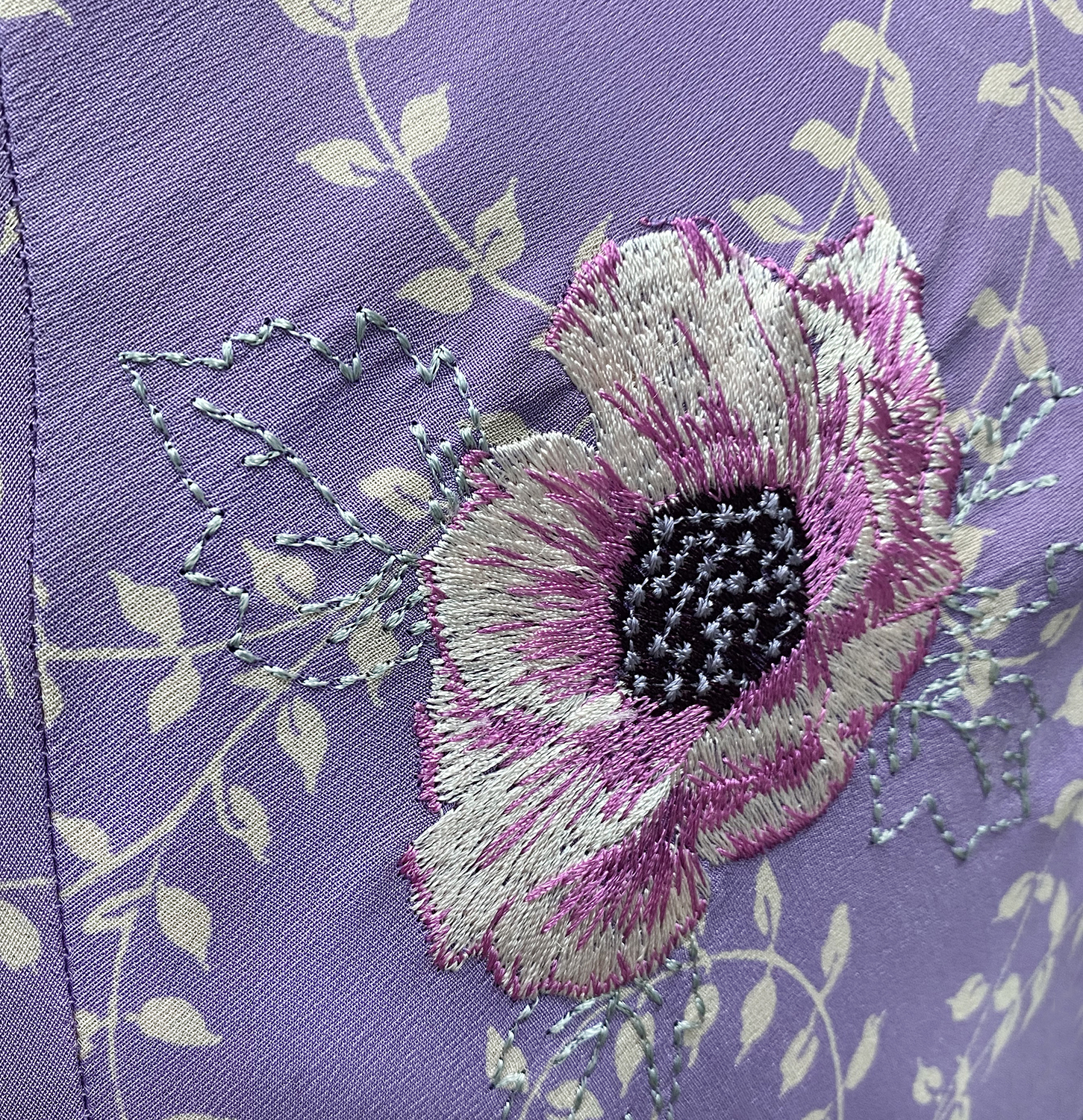 Lanvin Violet Flowers Dress