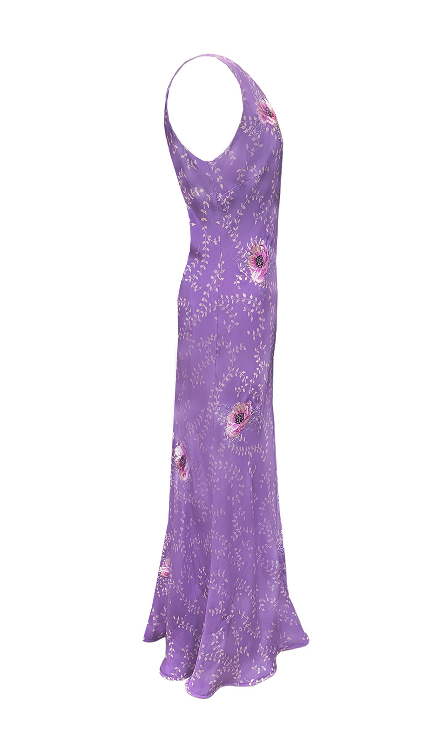 Lanvin Violet Flowers Dress