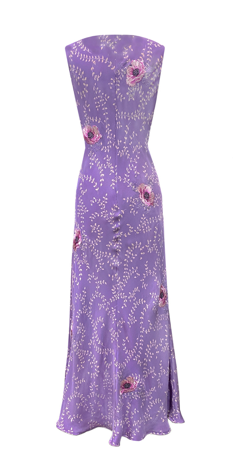Lanvin Violet Flowers Dress