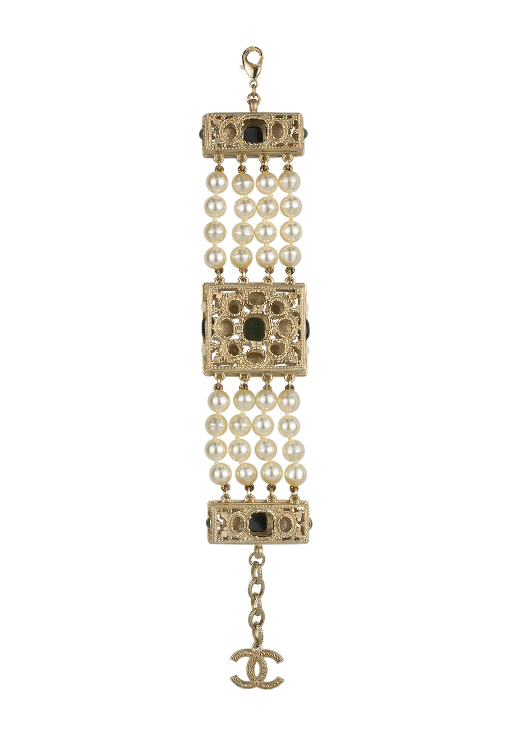 Chanel Gold Bracelet With Pearls