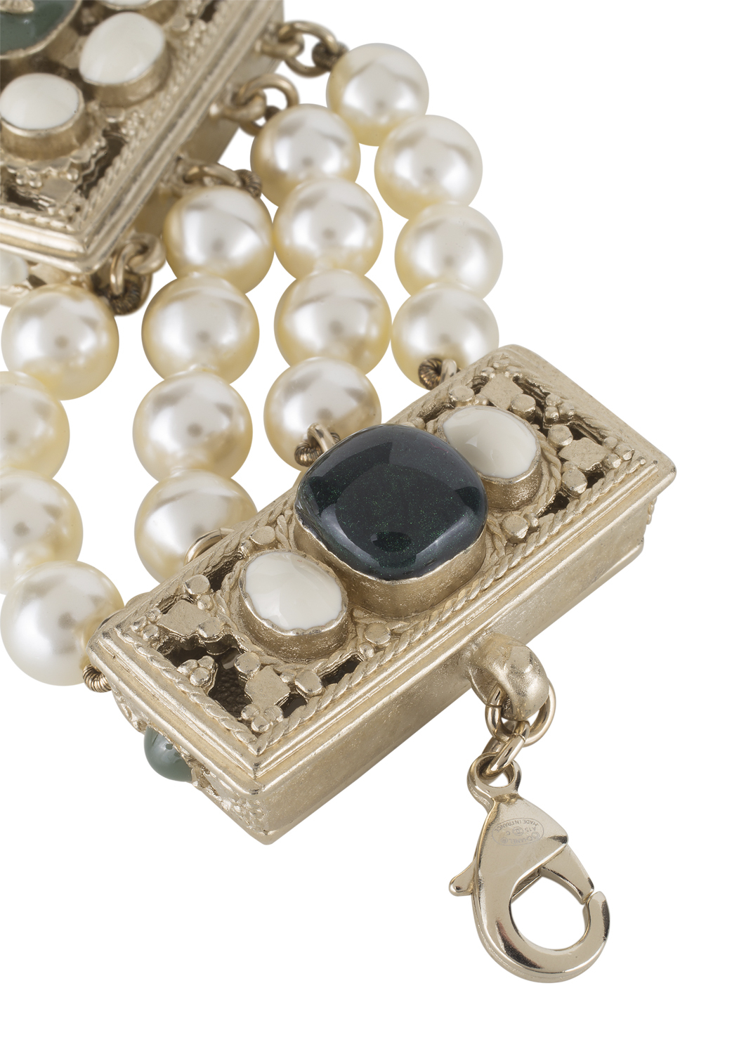 Chanel Gold Bracelet With Pearls