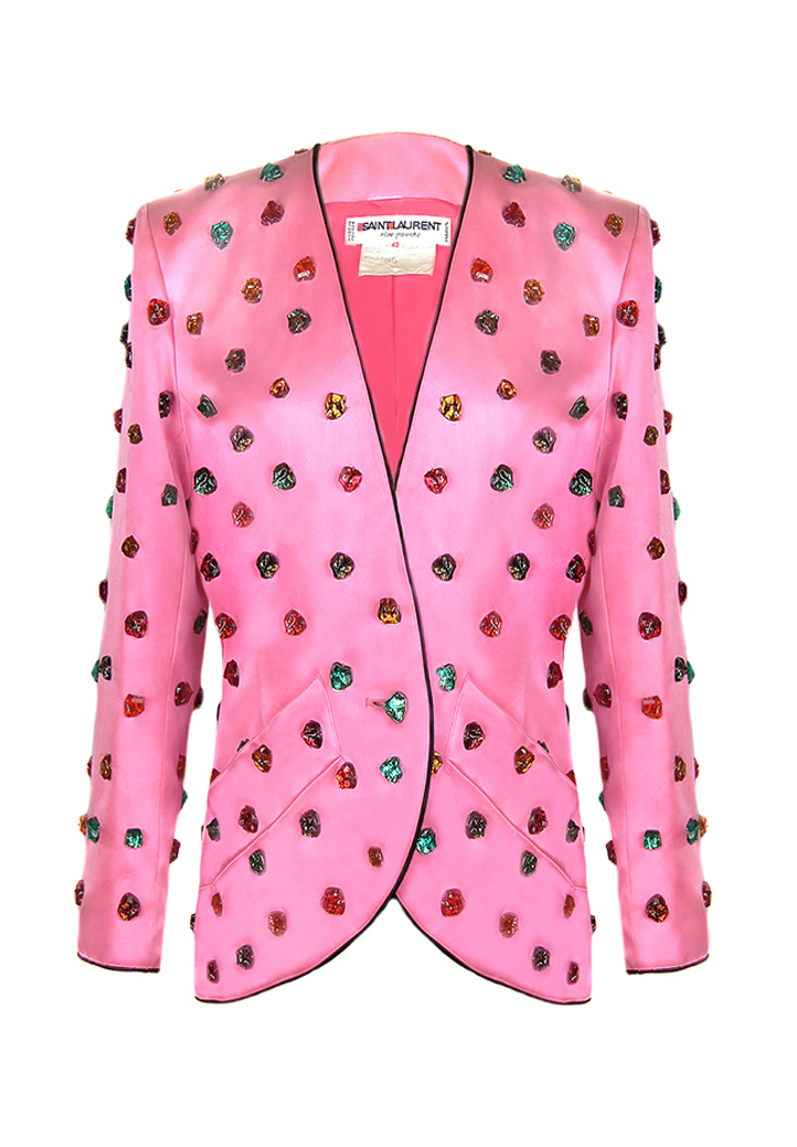 Yves Saint Laurent Jacket Covered with Multi-Coloured Crystals