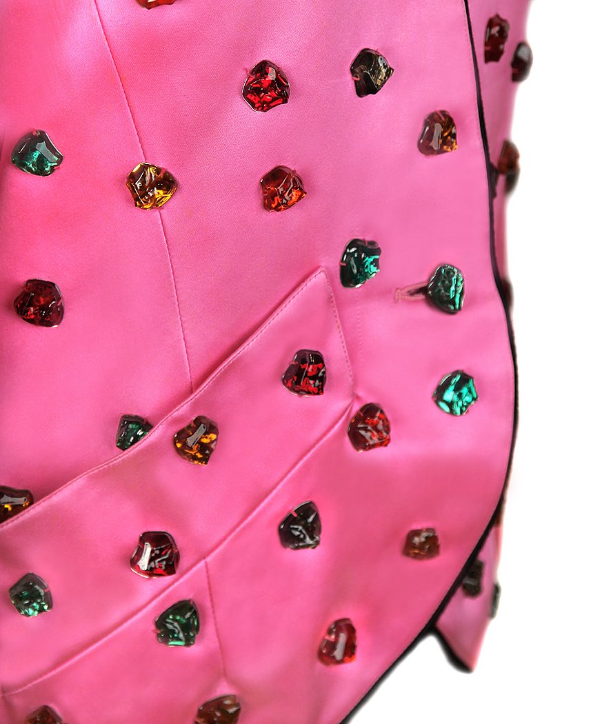 Yves Saint Laurent Jacket Covered with Multi-Coloured Crystals