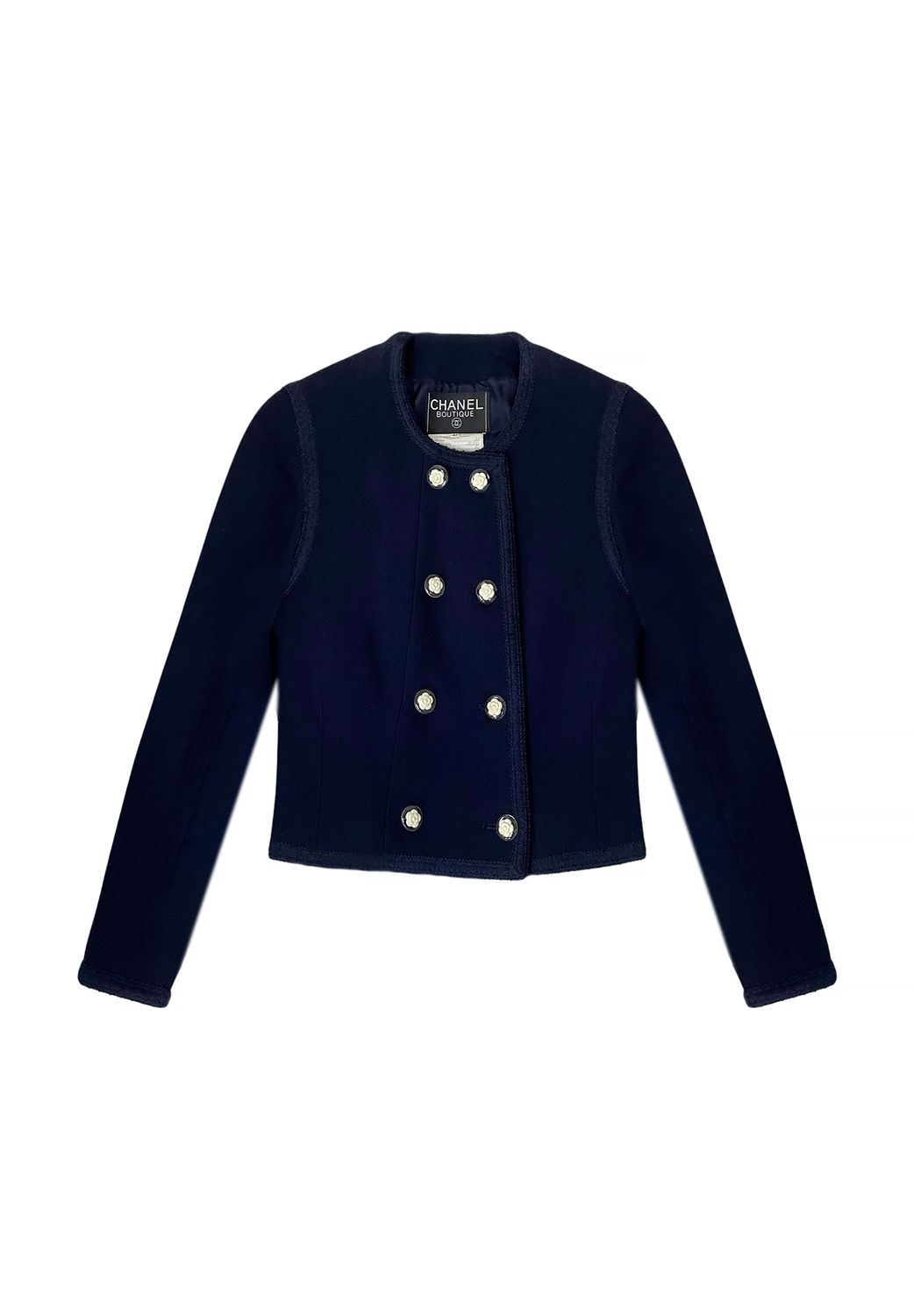 Chanel Navy Trimmed Jacket