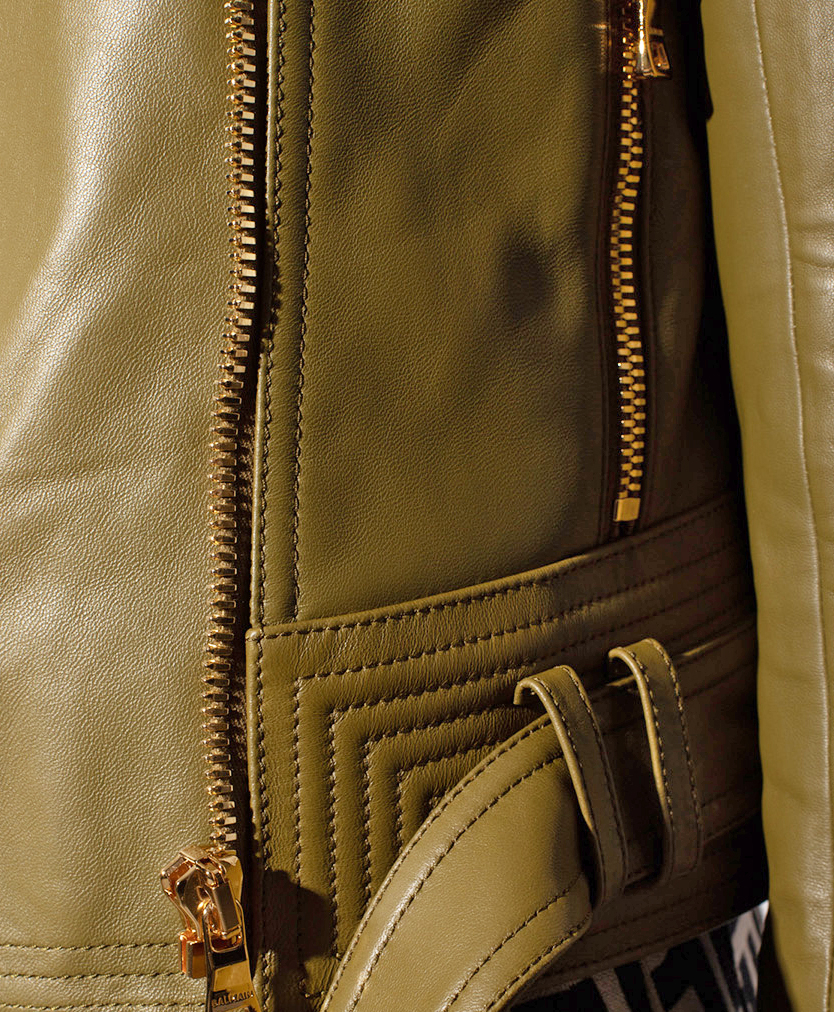 Balmain Leather Biker Jacket