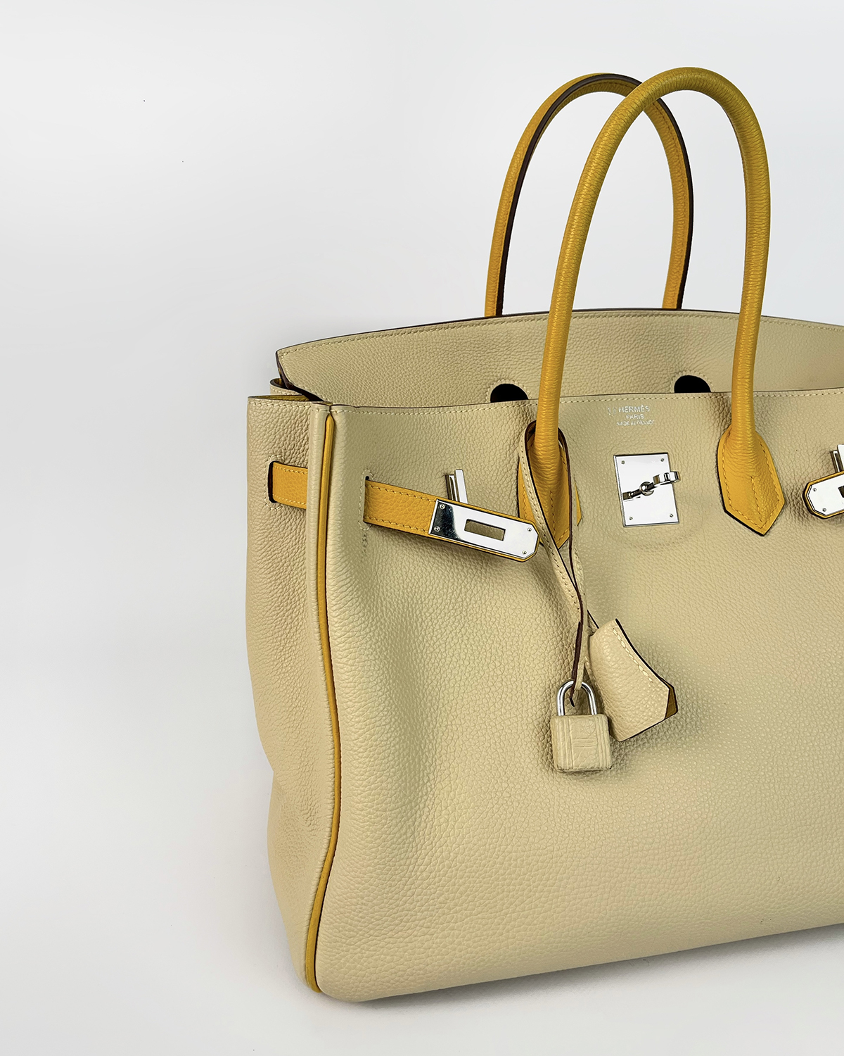 Hermès Birkin 35 Bicolor Soleil Parchemin Togo 