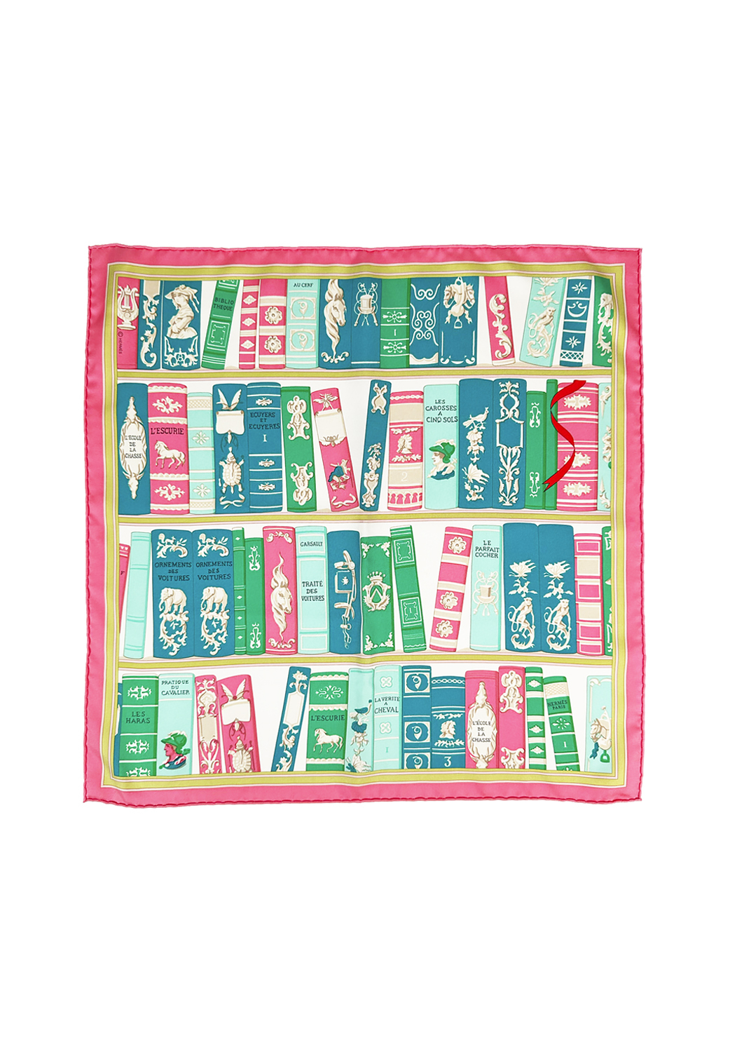 Hermès Bibliothèque Pocket Square