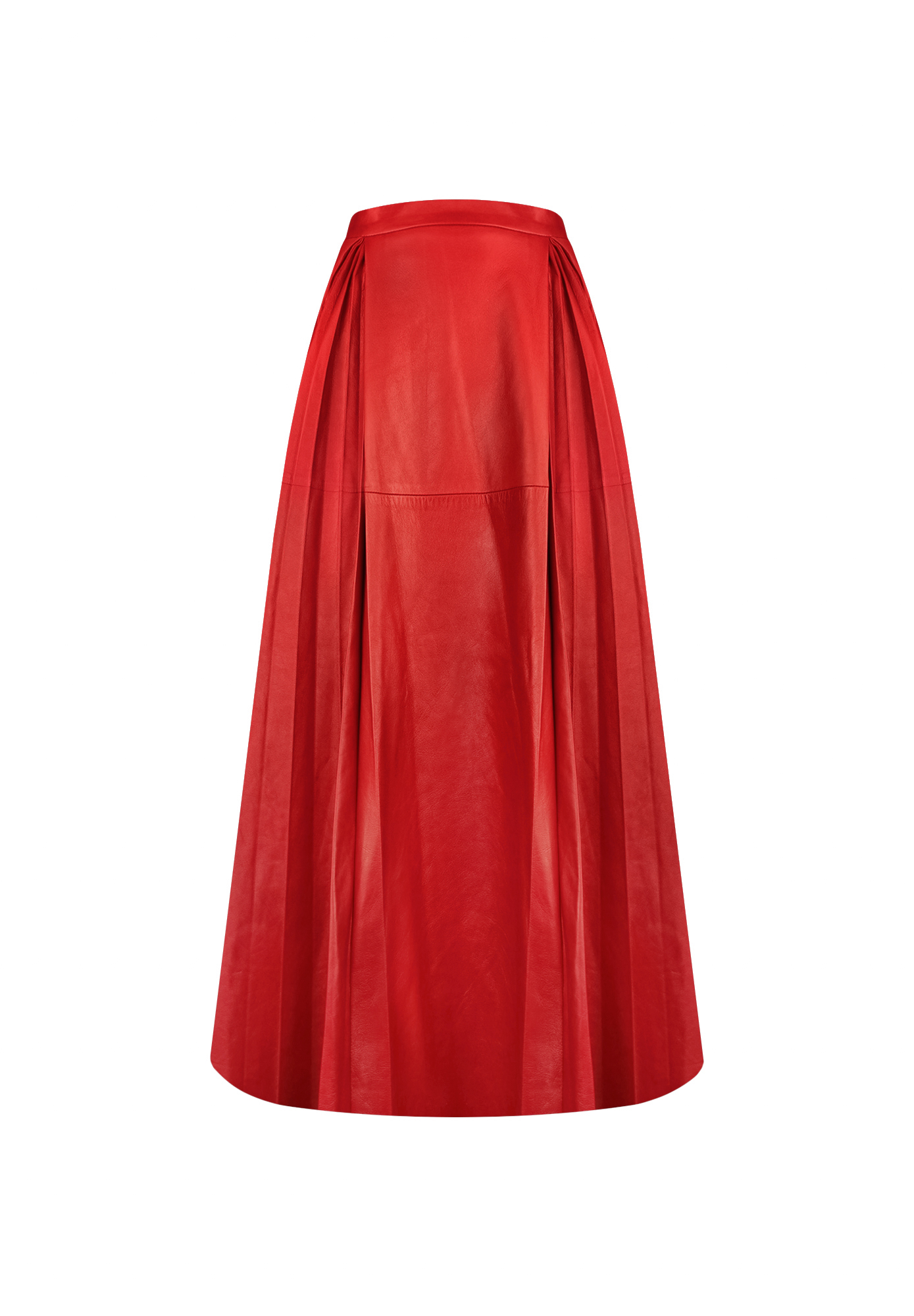 Gucci Leather Pleated Skirt