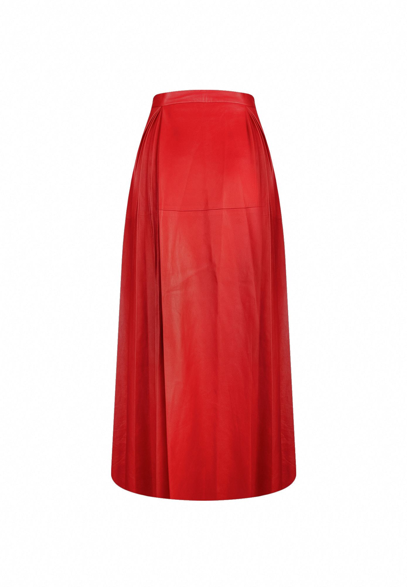 Gucci Leather Pleated Skirt