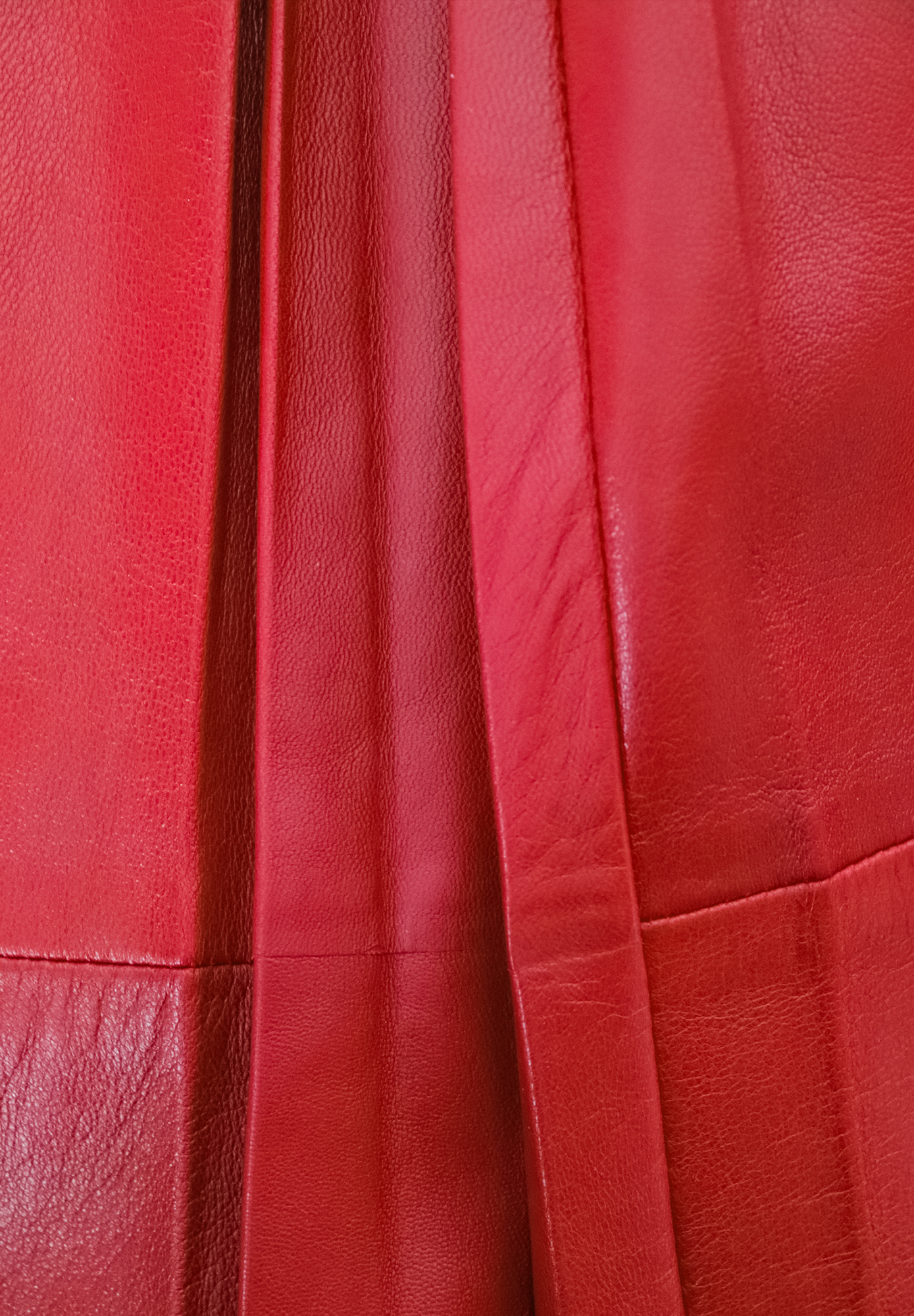 Gucci Leather Pleated Skirt