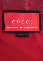 Gucci Leather Pleated Skirt