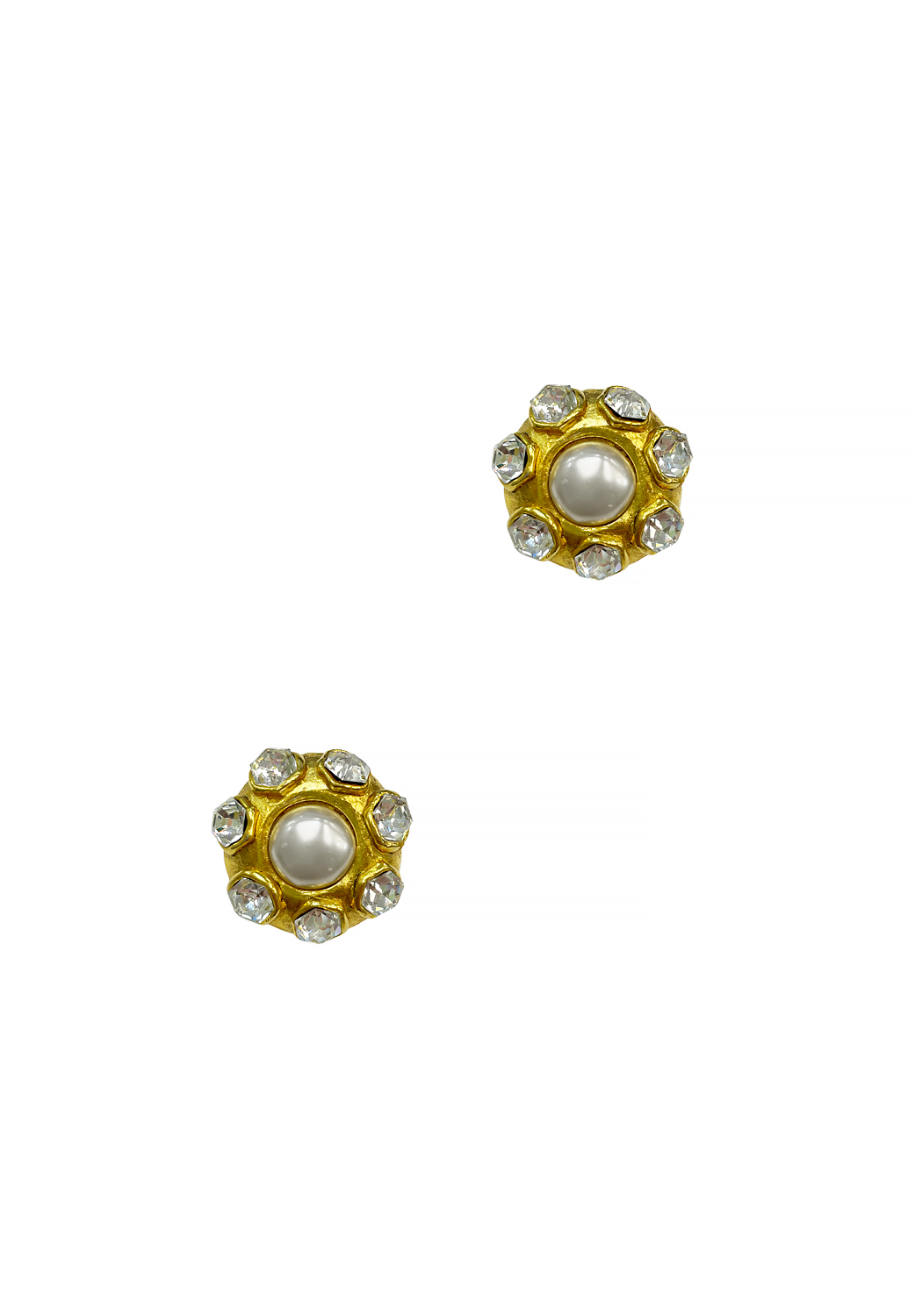 Chanel Crystal Clip-On Earrings