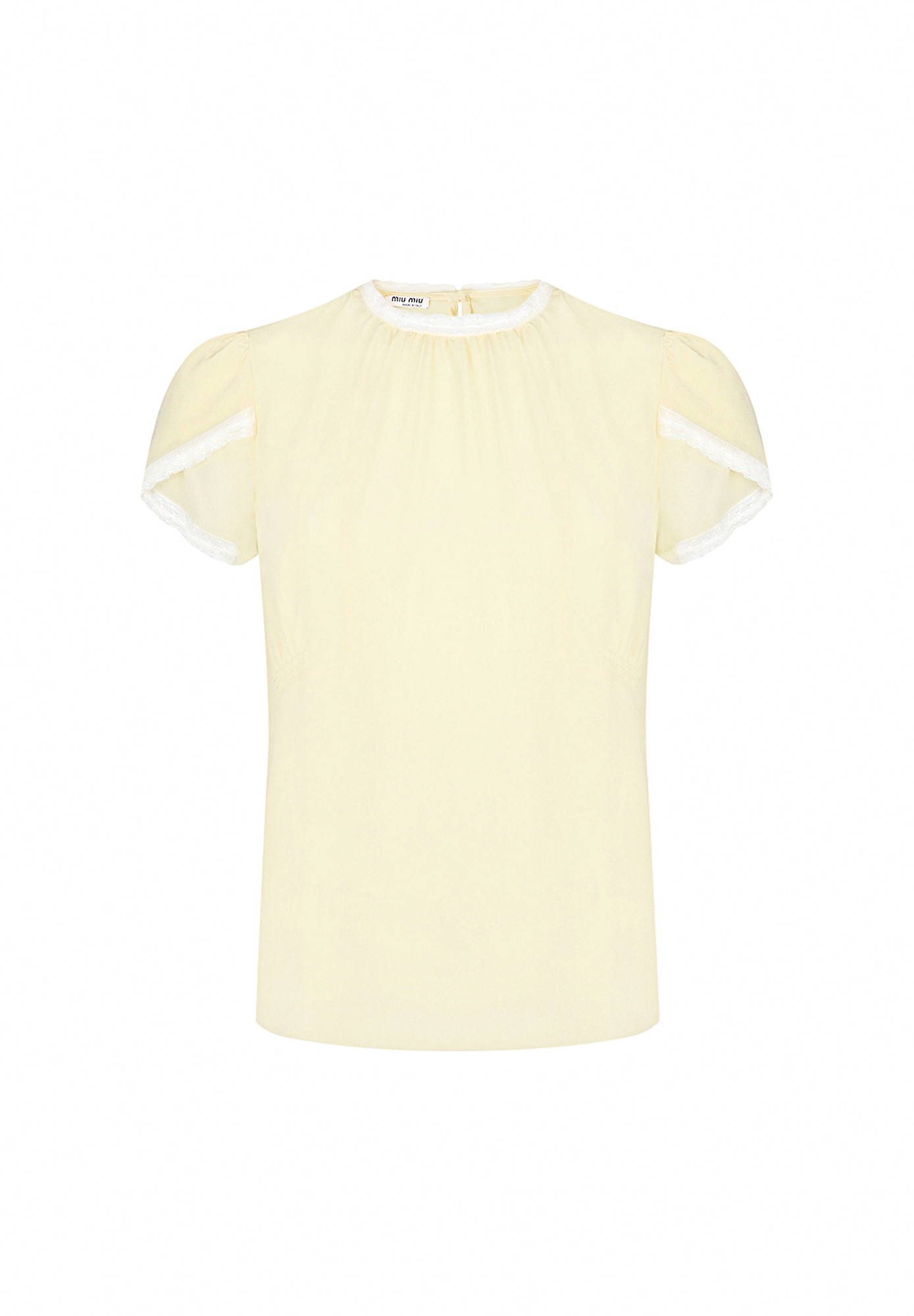 Miu Miu Silk Top With Lace