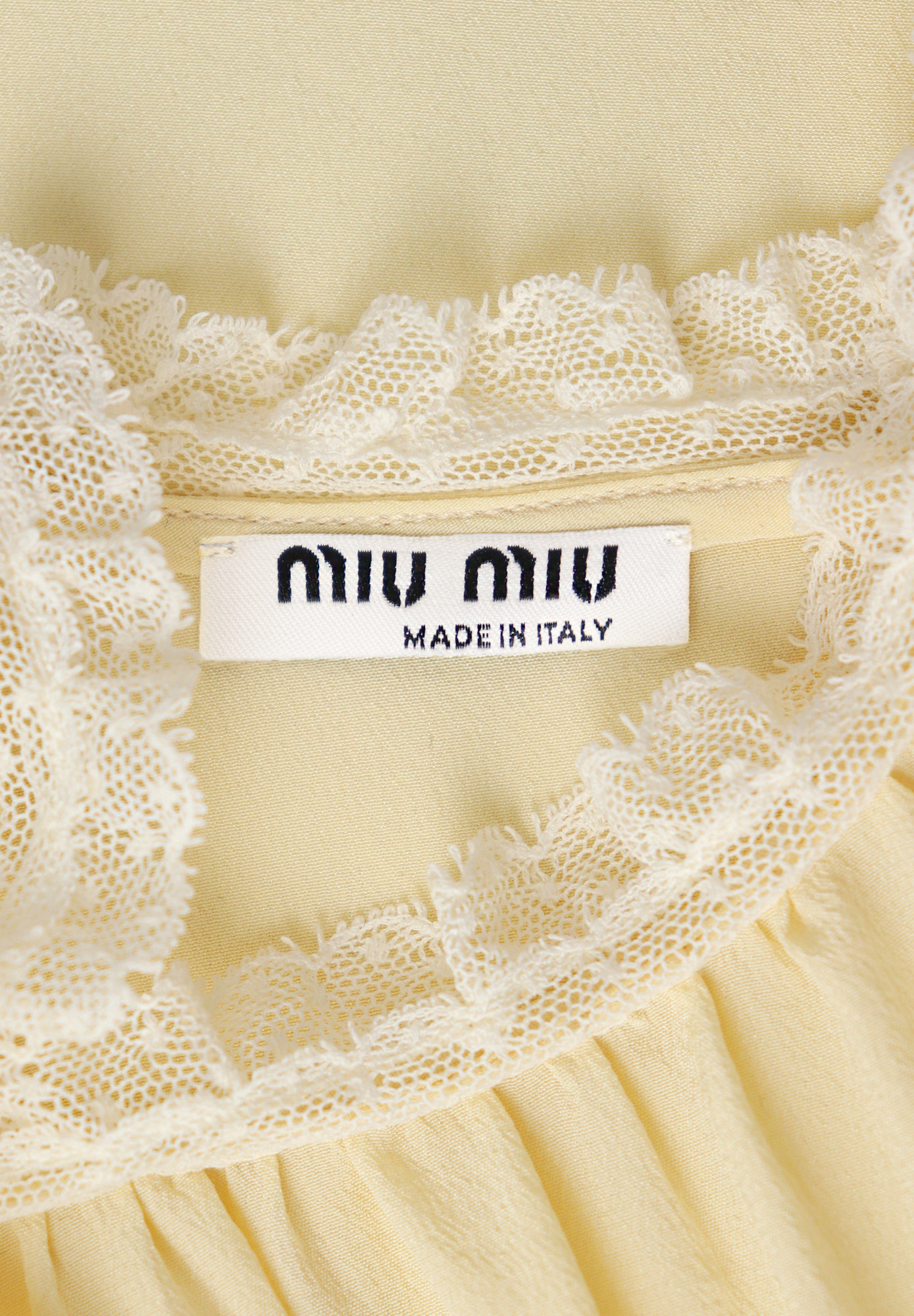 Miu Miu Silk Top With Lace