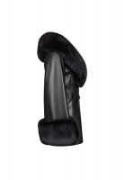 Jean-Claude Jitrois Leather Coat with Fur Trim