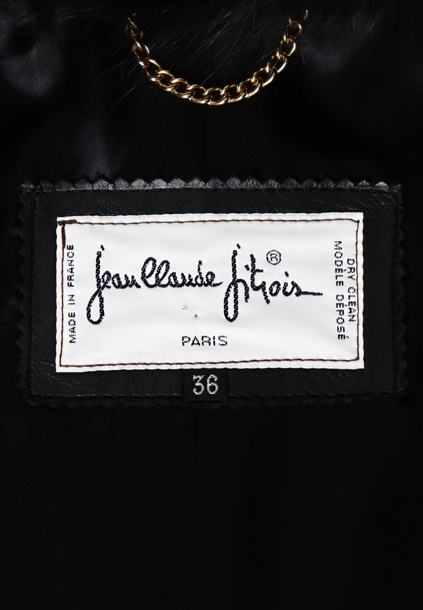 Jean-Claude Jitrois Leather Coat with Fur Trim
