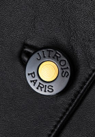 Jean-Claude Jitrois Leather Coat with Fur Trim