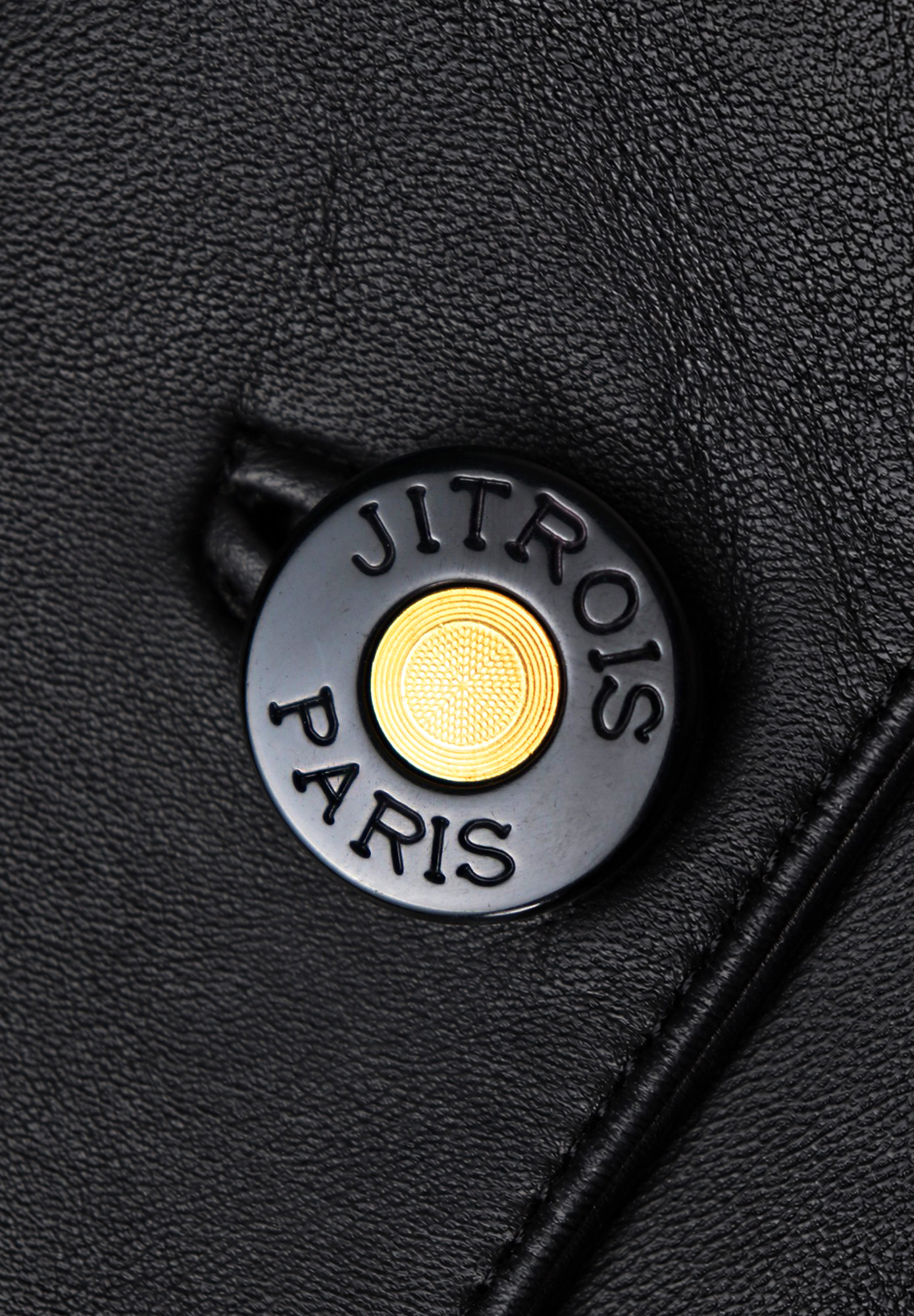 Jean-Claude Jitrois Leather Coat with Fur Trim