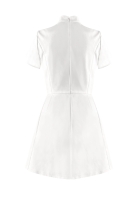 Christian Dior White Cotton Quilted Heart Applique Dress