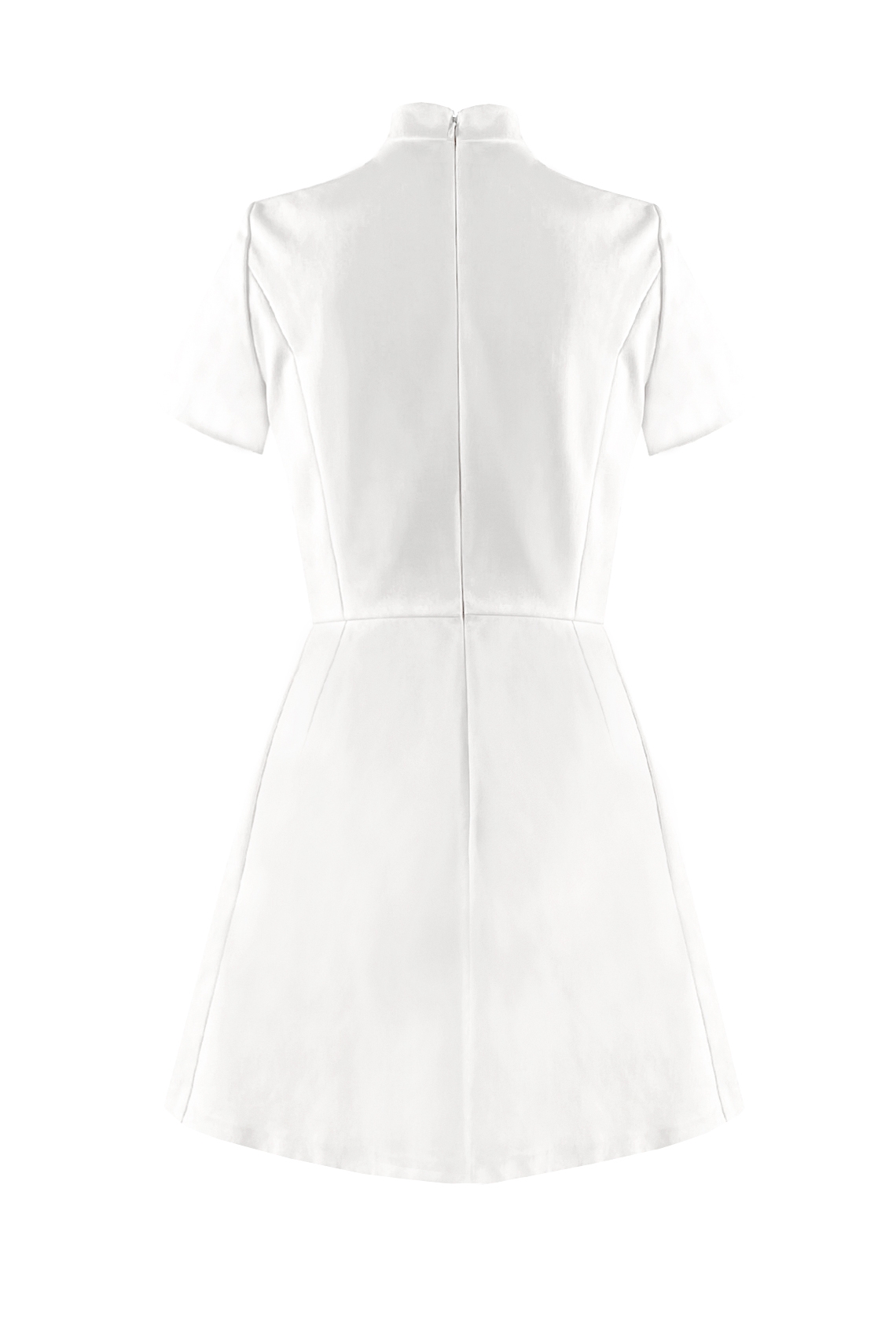 Christian Dior White Cotton Quilted Heart Applique Dress